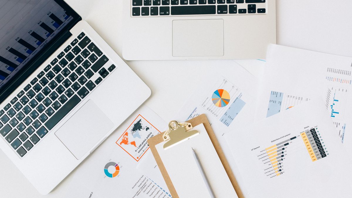 Charts and analytics on a screen